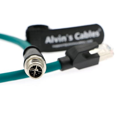 Alvin's Cables M12 8 Pin Male to RJ45 Shielded Ethernet Cable M12 X Coded 8 Position Cat6a Cable for Cognex Industrial Camera 8M/26ft