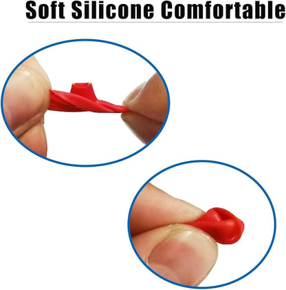 Silicone Ear Tips for Beats Studio Buds - Replacement Earbuds Cover 6 Pairs (LMS Red)