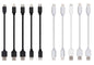 JuSoFU 10-Pack Multi Short USB Cables & TypeC-C Cables for Charging Stations Compatible/w iPhone17,16,15, iPhone14-5/ iPads/iPad mini/iPad Pros/Samsung Moblies & Tablets/Pixel & Nexus/HTC/Sony(Black)