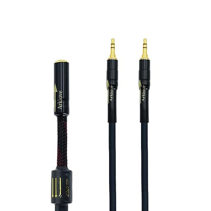 Arklove 18ft Shielded 1/8" aux Input 3.5mm Female to 2X 3.5 Output Splitter Stereo Audio Video Cable Out 3.5 Male to Two 3.5 Male in Dual 2 Speaker for Smartphone, Computer,pc Mp3 Earphone