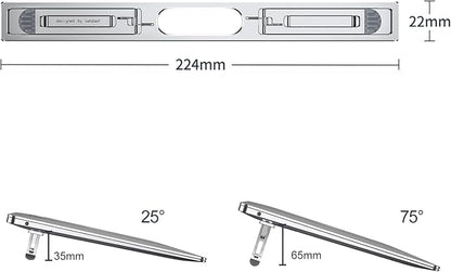 Laptop Risers for Desk, 4 Adjustable Heights Laptop Stand, Keyboard Riser, Ergonomic Laptops Feet for Desk, Compatible with MacBook Air Pro, with Dell, with HP, More 10-15.6” Laptops