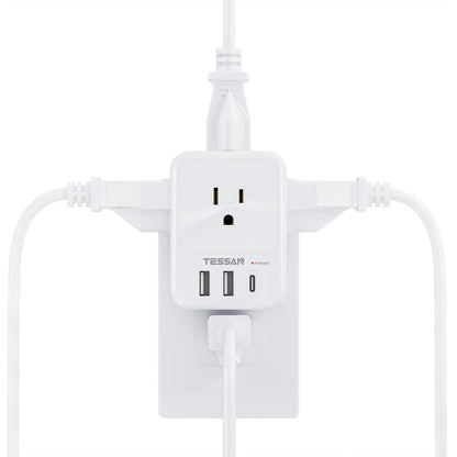 TESSAN Surge Protector Wall Outlet Extender, Multi Plug Outlet Splitter