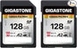 [5-Yrs Free Data Recovery] GIGASTONE 128GB SD Card 2-Pack, 4K Camera Pro MAX, A2 4K SDXC Memory Card High Speed 4K UHD Video Compatible with Canon Kodak Digital Camera, with 2 Mini case