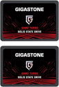 Gigastone SATA SSD 128GB (2-Pack) 2.5 inch SSD 520MB/s Upgrade Laptop PC Memory and Storage PS4 HDD Replacement 2.5" Internal Solid State Hard Drives SATA III SLC Cache 3D NAND Game Turbo Performance