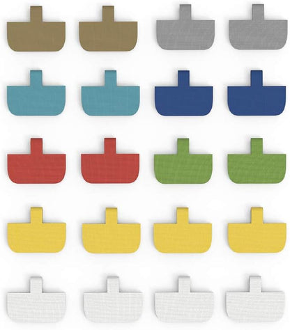 Cable Labels Large Size, XIAOXI Write On Cord Label, Wire Labels, Cable Tags and Wire Tags for Cable Management and Identification - 20 Pcs (Multi-Color)