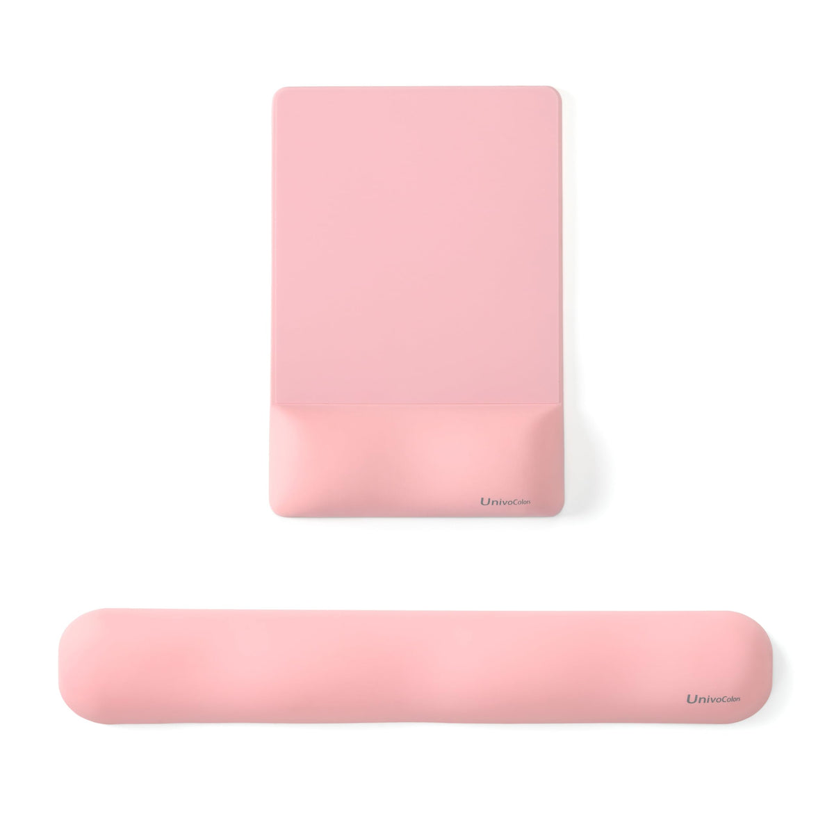 UnivoColors Design-Wave Wrist Rest, Artificial Sheepskin+Memory Foam+Ergonomic+Anti-Slip Gel, Resilience Support During Work and Gaming,Mouse Accessory,White