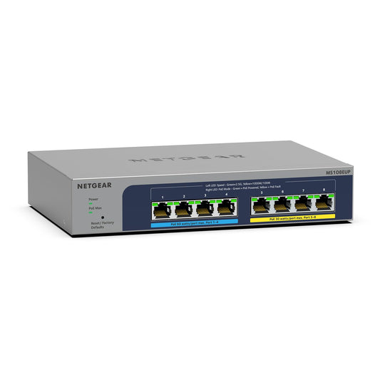 NETGEAR 8-Port PoE 2.5G Ethernet Easy Smart Managed Switch (MS108EUP)
