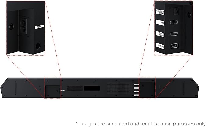 Samsung Q-Series Soundbar HW Q600F 3.1.2 ch Subwoofer (2025 Model) SpaceFit Sound Pro, Q-Symphony, Adaptive Sound