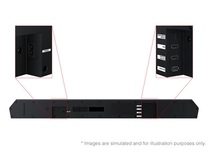Samsung Q-Series Soundbar HW-Q600F 3.1.2ch with Wireless Subwoofer, Dolby Atmos/DTS Virtual:X, Q-Symphony, SpaceFit Sound Pro, Adaptive Sound, Game Mode Pro, Bluetooth, (2025 Model)