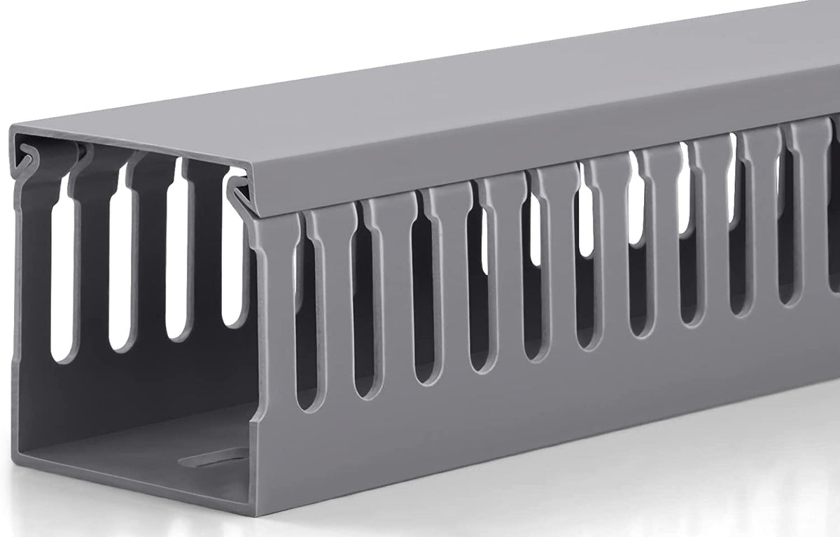 ZhiYo 2"H x 2.4"W Cable Management Raceway, 95in Under Desk Channel, Black