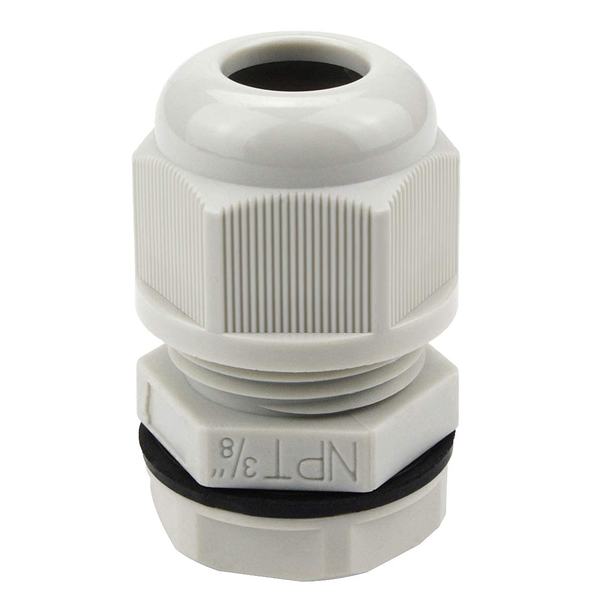XHF 5 Pcs 3/4" IP68 Strain Relief Nylon Cord Grip NPT Cable Glands Adjustable UL Listed and RoHS Compliant (Black)