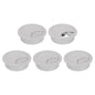 uxcell 8Pcs 50mm (1.97") Desk Grommet Plastic Cable Hole Cover Wire Brown