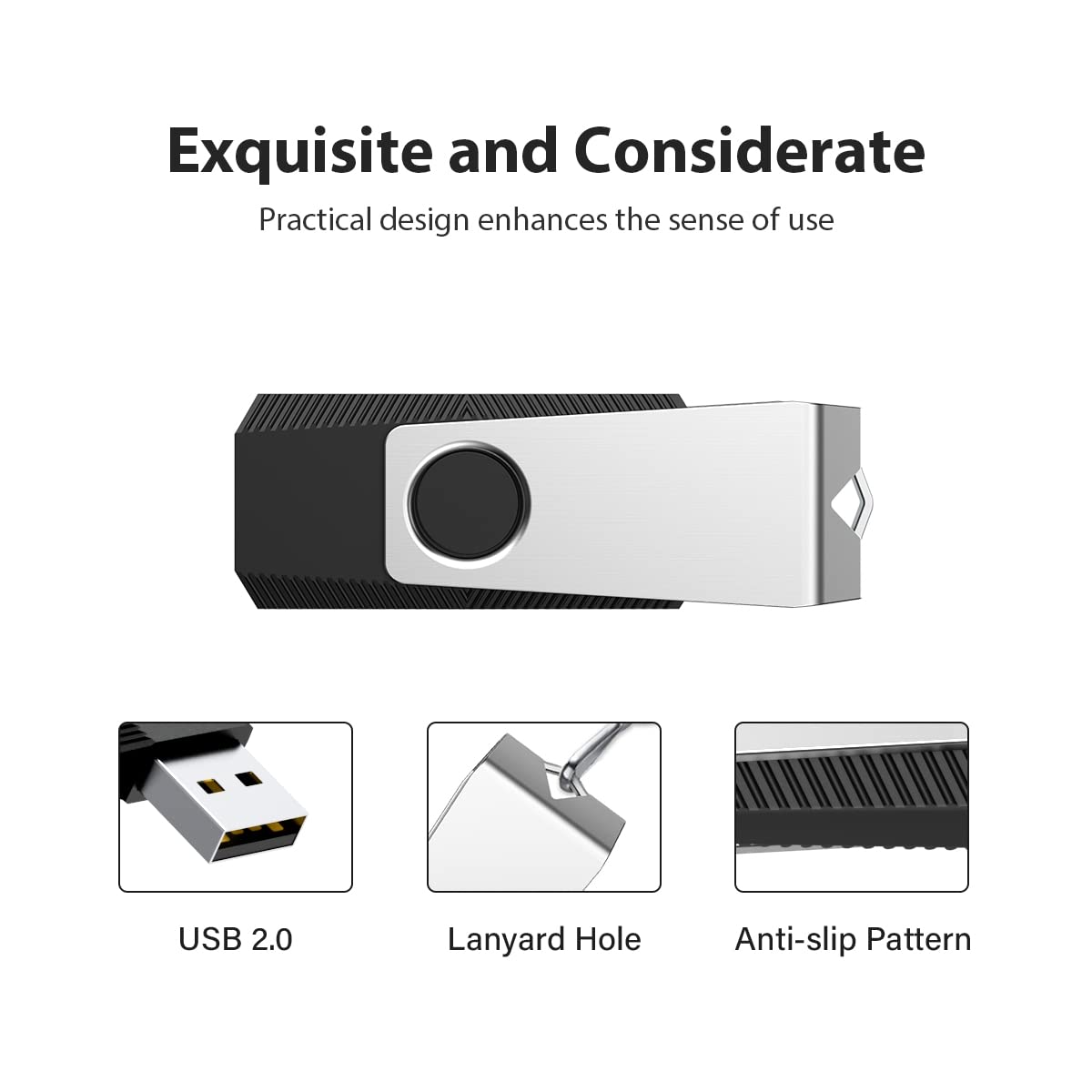 Aiibe 5 Pack 64GB Flash Drive USB Flash Drives 64GB Thumb Drive USB 2.0 Memory Stick USB Drives Jump Drive 64 GB Multipack (64G, 5 Mixed Colors: Black Red Cyan Green Purple)
