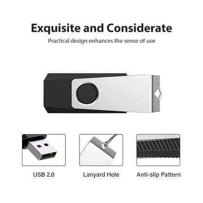 Aiibe 5 Pack 64GB Flash Drive USB Flash Drives 64GB Thumb Drive USB 2.0 Memory Stick USB Drives Jump Drive 64 GB Multipack (64G, 5 Mixed Colors: Black Red Cyan Green Purple)