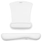 MOSISO Wrist Rest Support for Mouse Pad & Keyboard Set, Ergonomic Mousepad Non-Slip Base Home/Office Pain Relief & Easy Typing Cushion with Neoprene Cloth & Raised Memory Foam, White