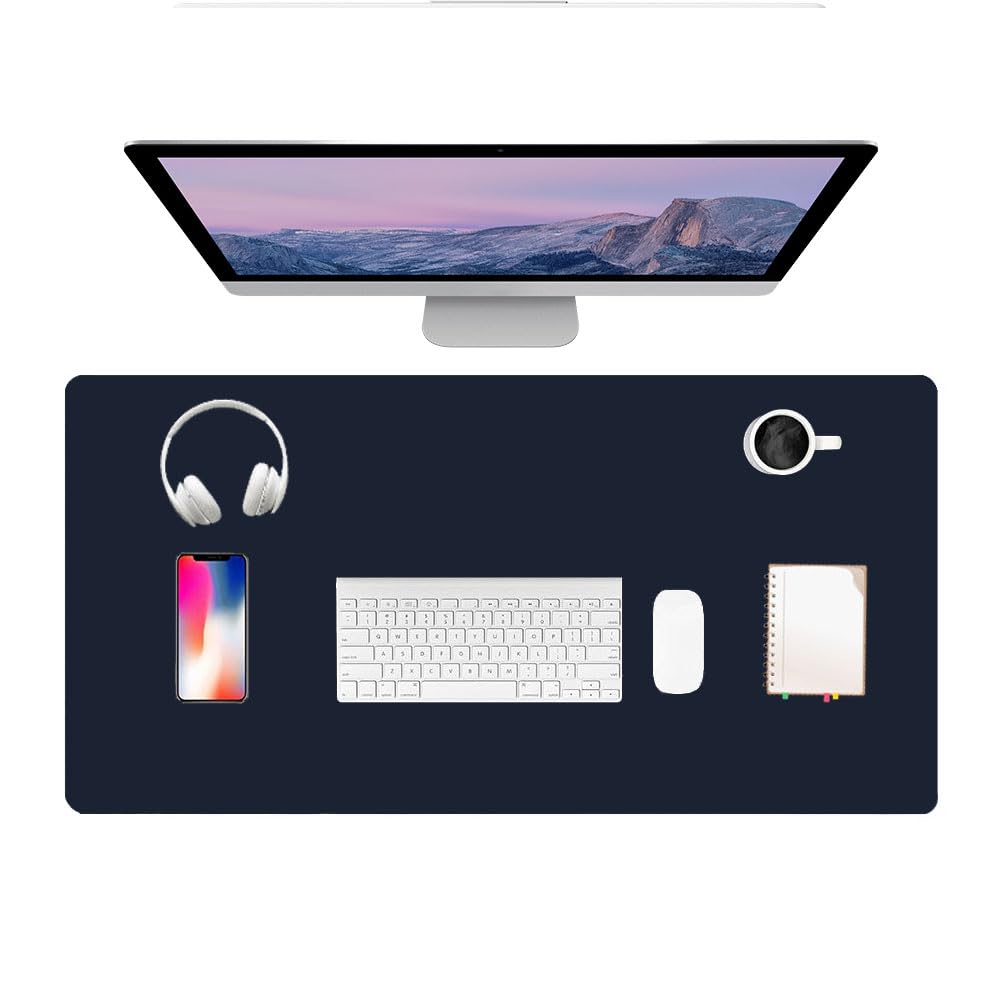 PU Leather Desk Pad Protector Gaming Mouse Pad Non Slip Desk Mat for Keyboard and Mouse Waterproof Desk Writing Pad for Office and Home Desk Accessories(Pink, 47.2 * 17.7)