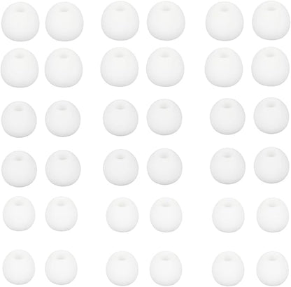 Earbud Tips Soft and Comfortable Headphone Ear Tips Ear Bud Replacement Pieces Silicone Fit Most in-Ear Headphones，Inner Hole 3.8mm -5.5mm，18 Pairs White S/M/L Replacement Earbud Tips