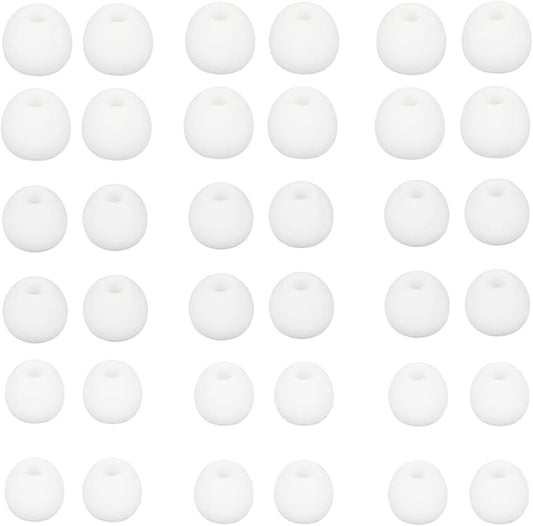 Earbud Tips Soft and Comfortable Headphone Ear Tips Ear Bud Replacement Pieces Silicone Fit Most in-Ear Headphones，Inner Hole 3.8mm -5.5mm，18 Pairs White S/M/L Replacement Earbud Tips