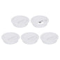 uxcell 5 Pcs 60mm (2.36 Inch) Desk Grommet, Plastic Cable Hole Cover, Wire Cord Cable Organizer for Home Office Computer Desk Cabinet, White