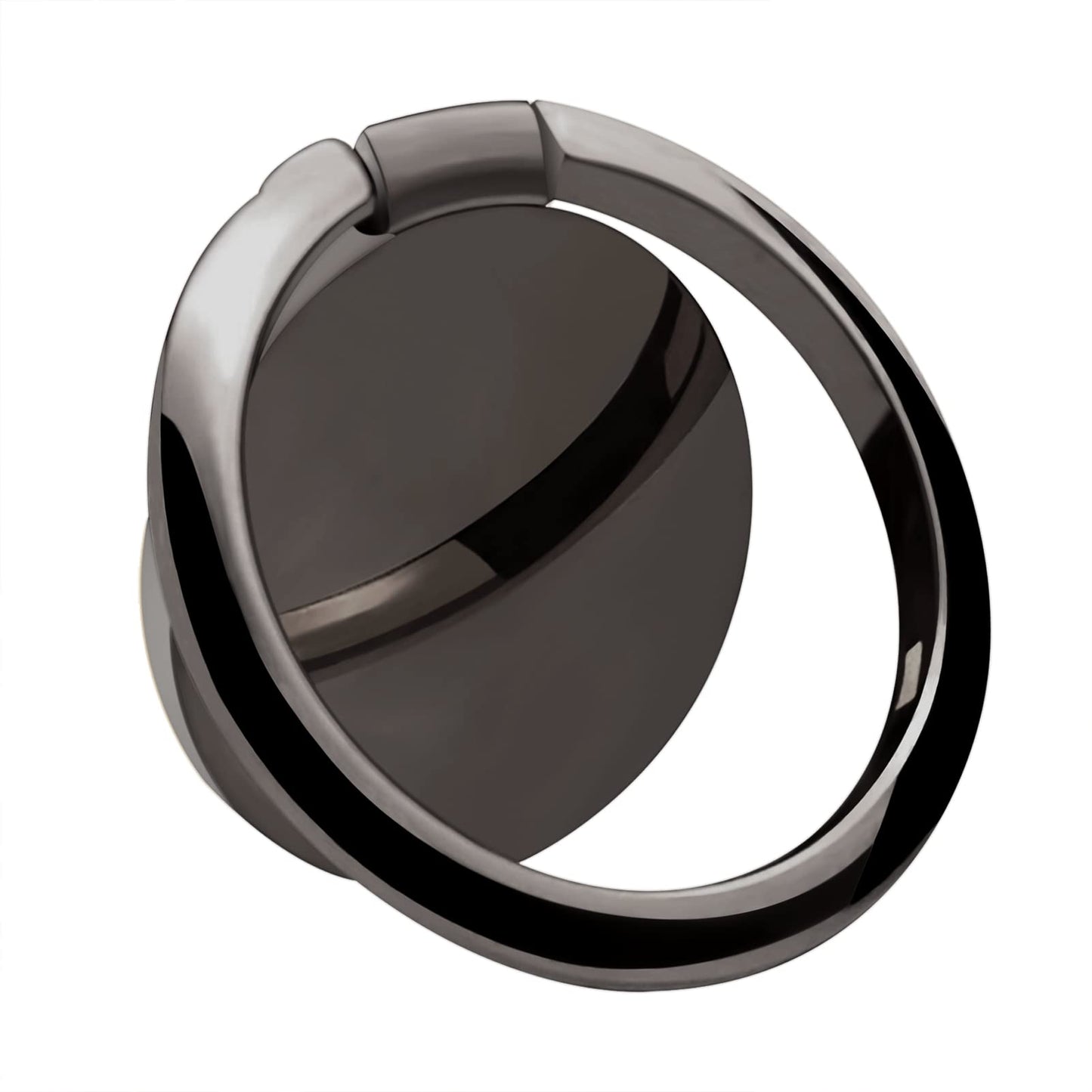 OBHEI Metal Cell Phone Ring Holder Finger Ring Stand, 360 Degree Rotation Ring Kickstand Grip Holder for Magnetic Car Mount, Black