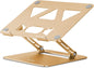 Adjustable Laptop Stand for Desk,Portable Laptop Stand Holder and Riser,Foldable Aluminum Notebook Computer Stands for MacBook Air Pro HP Lenovo Dell Samsung Chromebook, 10-15.6 inch, Gold