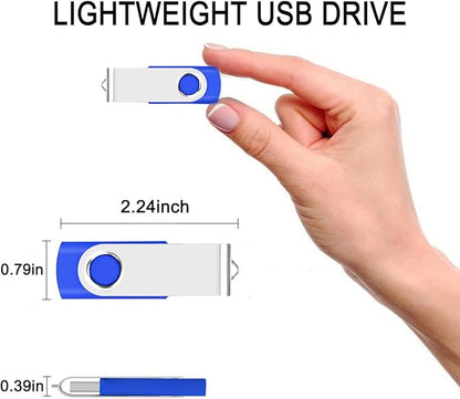2GB Bulk Flash Drives 50 Pack EASTBULL USB 2.0 Metal Flash Drives Bulk Swivel USB Drives Bulk Thumb Drives Pack (2GB)
