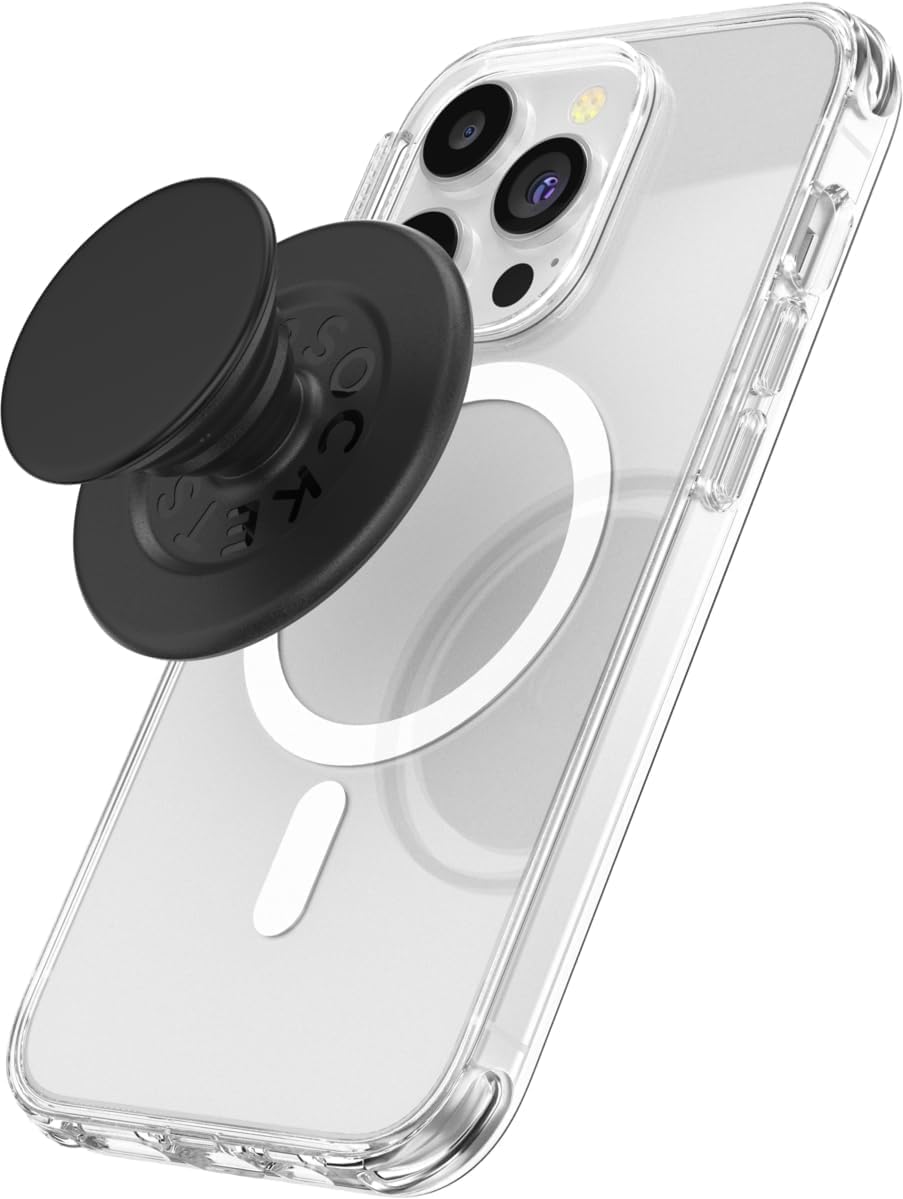 PopSockets Adhesive Phone Grip, Holder- Black Smoke