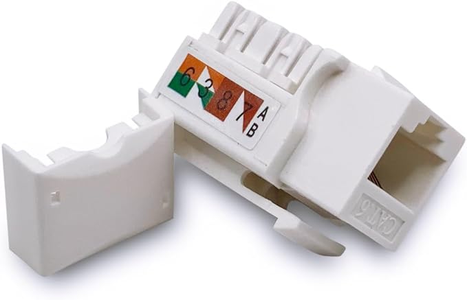 (20-Pack) Cat6 Keystone Jack - [UL Listed] - Ethernet Wall Jack - Wall Cat6 - Cat6 Network Coupler - Keystone Jack - Cat5/5e/6 Compatible - Cat6 Network Coupler