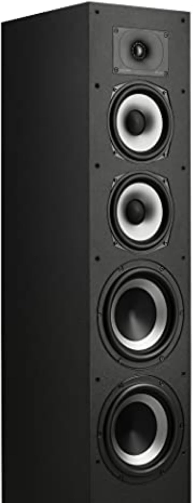 Polk Monitor XT70 Large Tower Speaker - Hi-Res Audio Certified, Dolby Atmos & DTS:X Compatible, 1" Tweeter, (2) 6.5" Dynamically Balanced Woofers, (2) 8" Passive Radiators (Single, Midnight Black)