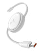 Baseus USB C to USB C Cable, 100W Retractable USB C 5A Fast Charging Cable, 4-Stage Length Preset USB Type C Charger Cord for iPhone 16 15 Pro Plus Pro Max, MacBook, iPad, Samsung S24/S23+ (3.3ft)