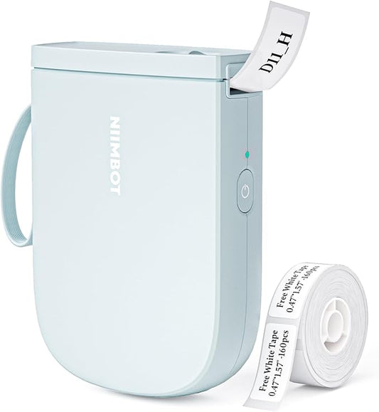 NIIMBOT D11 Upgraded Version 300 DPI Label Maker with Tape, Blue