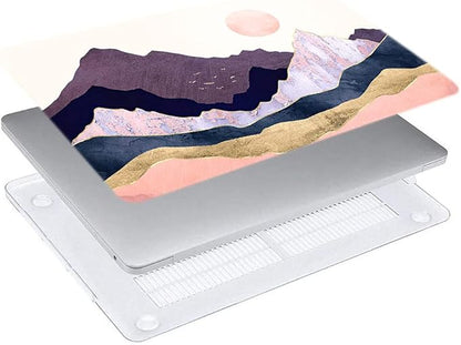 LanBaiLan Compatible for MacBook Pro 13 inch with Touch Bar 2022 2020 2019 2018 2017 2016 Release M1 M2 A2338 A2289 A2251 A2159 A1989 A1706 A1708, Laptop Hard Case & Keyboard Cover, Mountains Forest