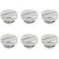 Dracaena.io 6 Pack G1/4" Thread, Thin Water Stop Plug Fitting with Coin Slot for Computer Water Cooling System, Durable Brass/Copper Material, Silver