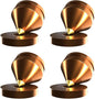 4Pcs Speaker Spikes Floor Protectors Shockproof Speaker Isolation Spikes with Base Pad for Speaker,Subwoofer,Amplifier,Turntable,Recorder CD DAC with 3m Adhesive (Gold)