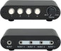 4-Way 3.5mm Stereo Audio Switch Input Signal Source Switcher Selector Splitter Box with line Volume Controller (4 in 1 Out / 1 in 4 Out) -MC41