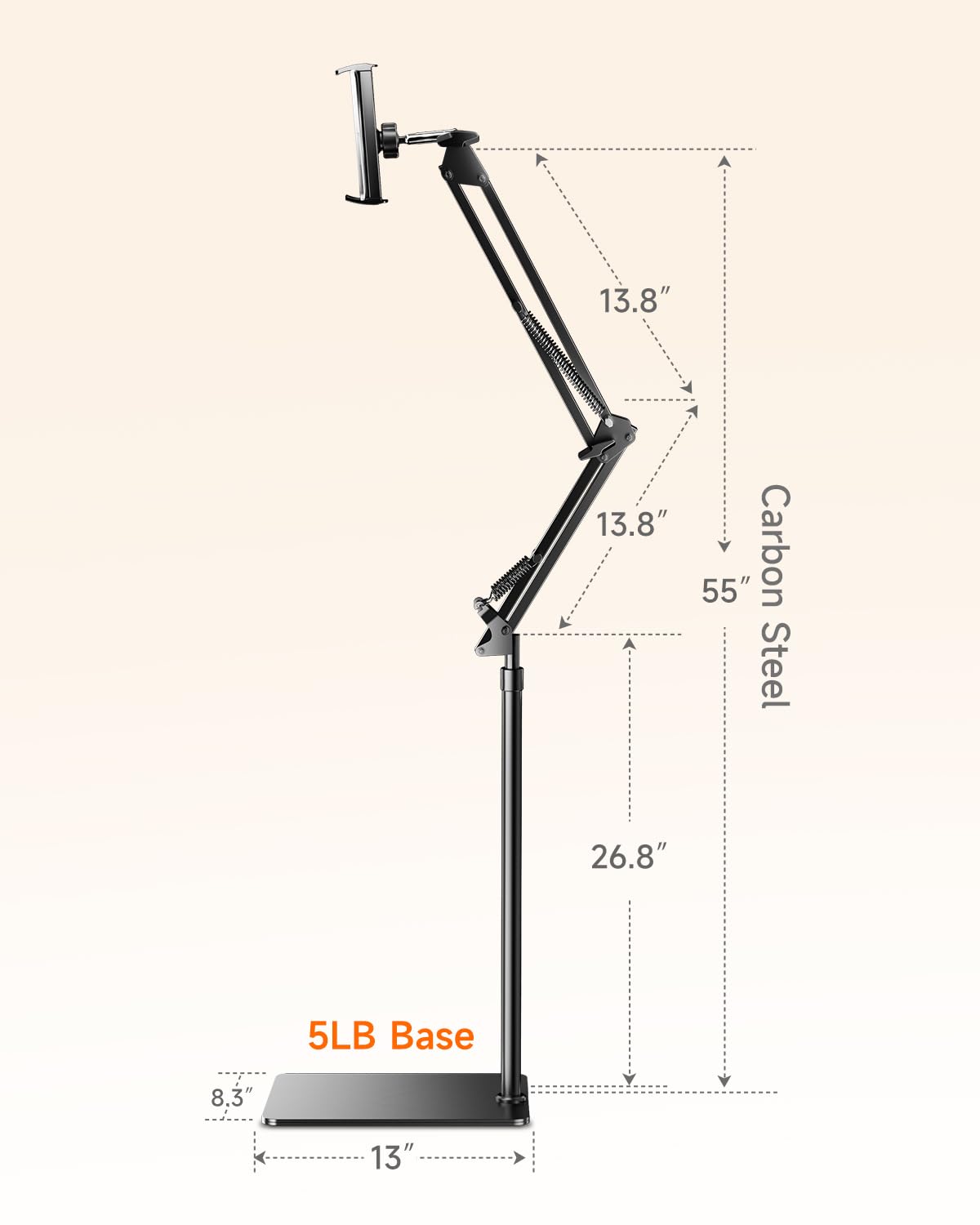 UNIBITRI Floor Stand for Kindle with Remote Page Turner, Holder Stand for Reading in Bed with Clicker – for Kindle Paperwhite, Oasis,Tablet, iPhone and More 4.7-11 inch,Green Remote