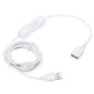 MECCANIXITY USB Cable with ON/Off Toggle Switch, USB Male to Female Extension Cord Inline Switch 2.0m White, for LED Desk Lamp LED Strip