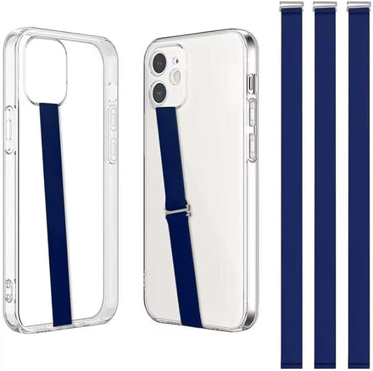 TEAMOLA Silicone Phone Grip Strap, Anti-Slip Phone Hand Holder Navy 210