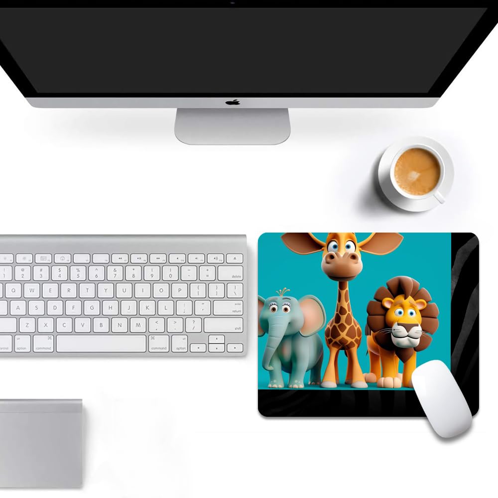 Square Mouse Pad Cute Animal-1,Gaming Mouse Pads for Desk,Soft Computer Waterproof Non-Slip Mouse Mat