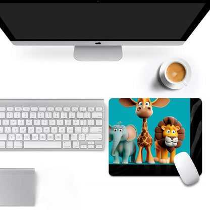 Square Mouse Pad Cute Animal-1,Gaming Mouse Pads for Desk,Soft Computer Waterproof Non-Slip Mouse Mat