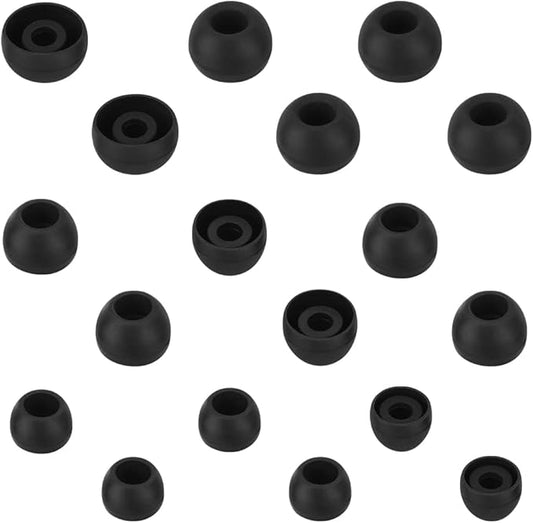 Silicone Earbud Tips Replacement Ear Tips for in- Ear Headphones Rubber Tips Ear Buds Replacement Earbuds Tips 9 Pairs S M L, Black