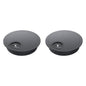2 Pack Desk Grommet 2-3/8 Inch 60mm, Zinc Alloy Computer Desk Wire Hole Cover, Office Desktop Cord Cable Hole Metal Ring, Black