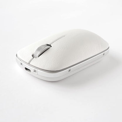 Azio Retro Classic Bluetooth Mouse (Maple) - Wireless, Genuine Leather Topped with Pixart Precision Tracker
