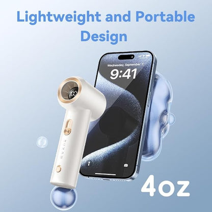 Portable Fan For Travel Mini: Small Pocket Handheld Personal Rechargeable Battery Operated USB High Speed Keeping Cool In Hot Weather Beach Gifts For Women (white)