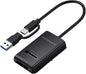 CY USB 3.0 USB-C Type-C Type-A to NVME M-Key M.2 NGFF SATA SSD Docking Horizontal External Cable Enclosure RTL9210B Chipset