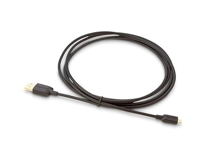 Amazon Basics 5-Pack USB-A to Micro USB Charging Cable, 480Mbps Transfer Speed with Gold-Plated Plugs, USB 2.0, 6 Foot, Black