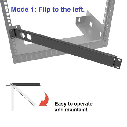 QiaoYoubang 1U Hinged 2D XLR HDMI Audio Rack Mount Panel