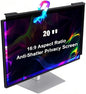 Magnetic Hanging Computer Privacy Screen Filter for 20 Inch, Removable Aluminum Alloy Privacy Shield for 16:9 Widescreen Monitor, Eye Protection Blue Light Filter