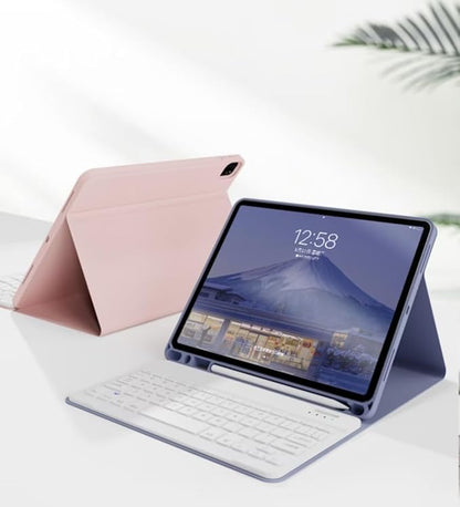 Rainbow Backlit Keyboard Case for iPad Pro 13 inch (M4) 2024 with Mouse and 7 Colors RGB Colorful Backlight Magnetic Detachable Bluetooth Keyboard Cover,Yellow
