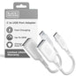 BLACK+DECKER USB C to USB A Adapter, USB C Male to USB Female Adapter Nylon Braid Type C OTG Cable Compatible w/iPhone 17 16 15 Pro MacBook Pro 2022/Air/Mini iPad, 2Pack, 3" (White)